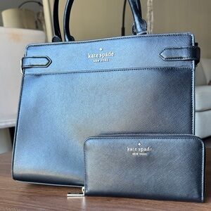 Kate Spade Black Satchel and Wallet Set